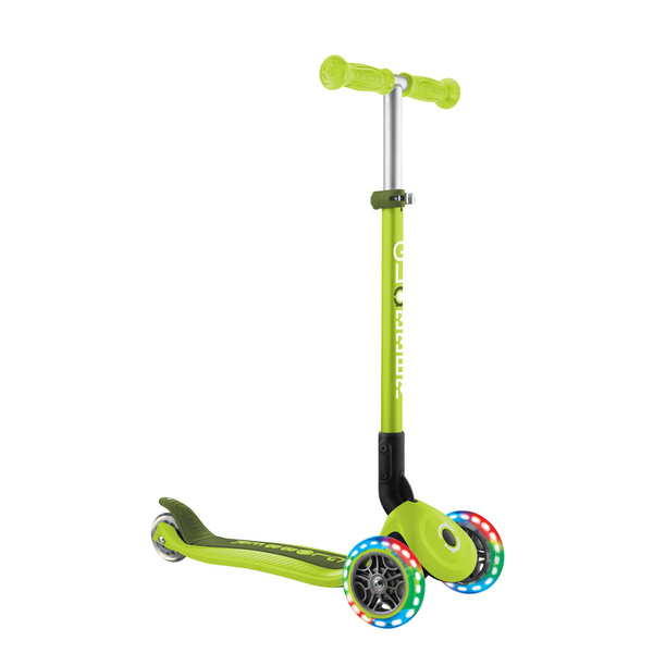 Hulajnoga 3-kołowa Globber Primo Foldable Lights 432-106-3 Lime Green