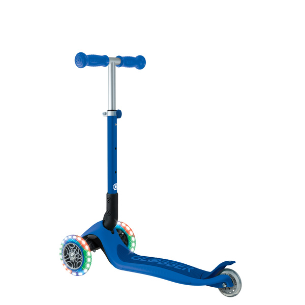 Hulajnoga trójkołowa Globber JUNIOR FOLDABLE LIGHTS Navy Blue (437-300-3)