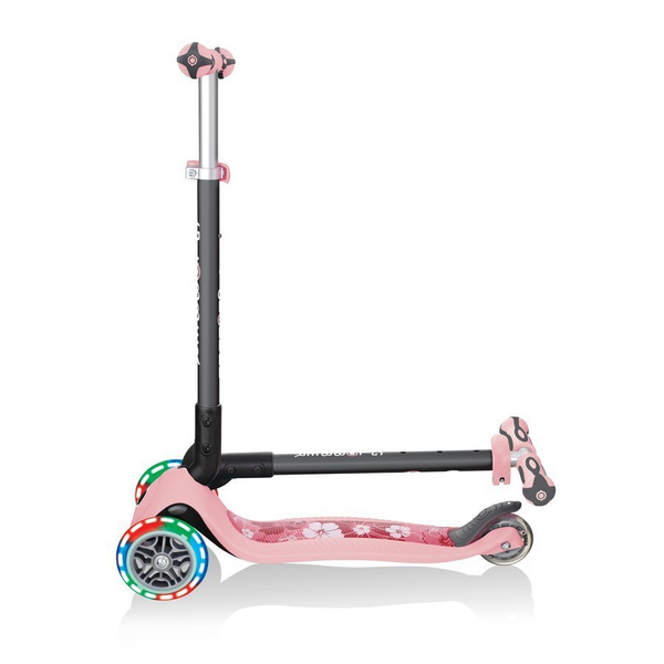 Hulajnoga jeździk rowerek Globber GO-UP Deluxe Fantasy Lights / Pastel Pink - Flowers 647-211