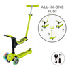 Hulajnoga trójkołowa z siedziskiem jeździk Globber GO•UP SPORTY LIGHTS Lime Green (452-606-4 S)
