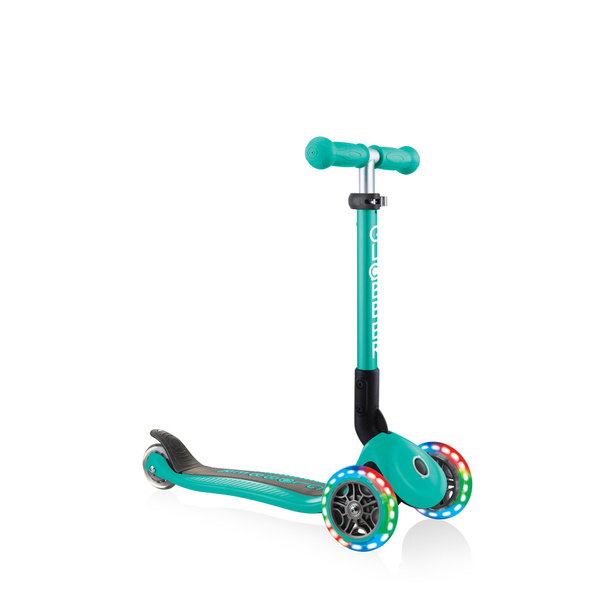 Hulajnoga 3-kołowa Globber Junior Foldable Lights / Emerald Green 437-107
