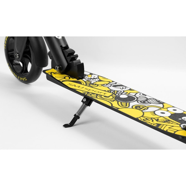Hulajnoga składana aluminiowa SMJ sport NL-500-145 żółto-czarna
