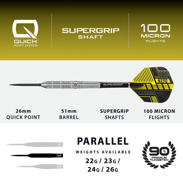 Rzutki Harrows NX-90 Parallel QP 90% steeltip
