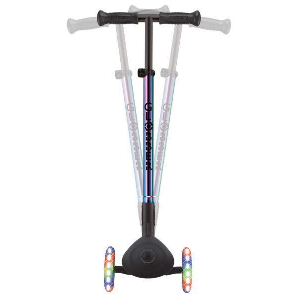 Hulajnoga trójkołowa Globber PRIMO FOLDABLE LIGHTS Neo Chrome (432-401-4)