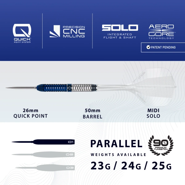 Rzutki Harrows GEO 01 PARALLEL 90% steeltip