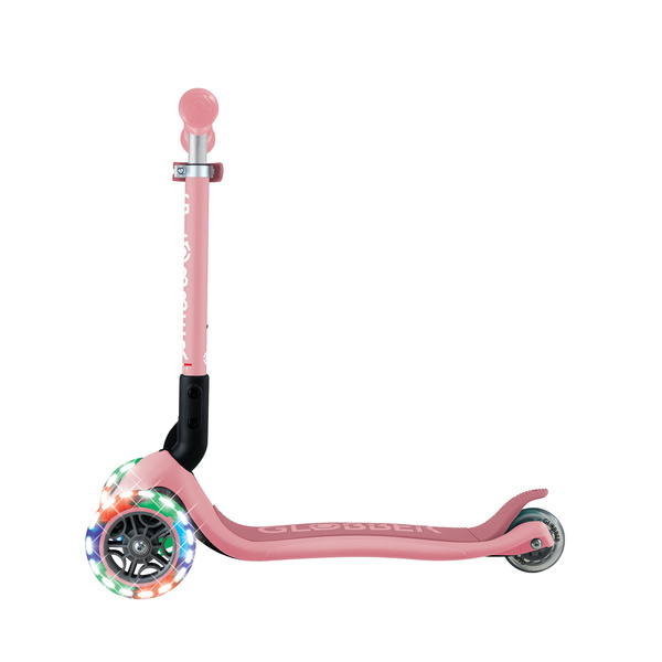 Hulajnoga trójkołowa Globber JUNIOR FOLDABLE LIGHTS Pastel Pink (437-311-3)