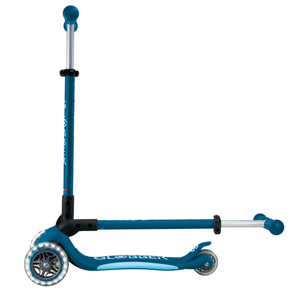 Hulajnoga 3-kołowa Globber Primo Foldable Plus Lights Petrol Blue / Light Blue 439-601-2