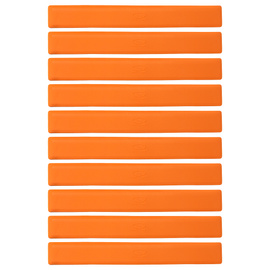 Płaskie znaczniki pola - pasy 51x6cm 10szt. jaskrawe pomarańczowe SMJ sport ZPP-O