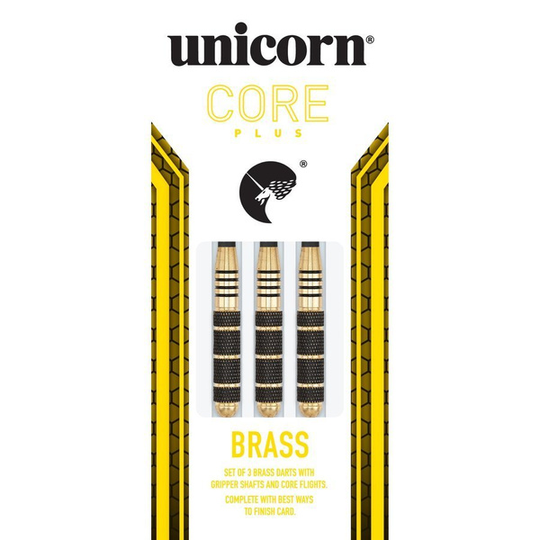 Rzutki steel tip Unicorn CORE PLUS - BLK/GOLD BRASS