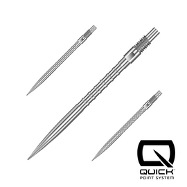 Końcówki stalowe ostre Harrows QUICK POINT - HM GRIP silver