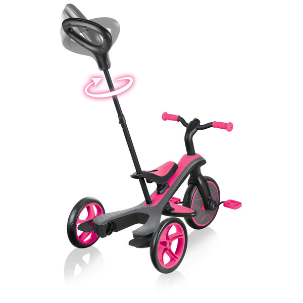 Rowerek 4w1 trójkołowy - biegowy - wózek Globber Explorer Trike / Fuchsia 632-110-3