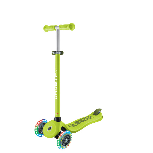 Hulajnoga trójkołowa z siedziskiem jeździk Globber GO•UP SPORTY LIGHTS Lime Green (452-606-4 S)