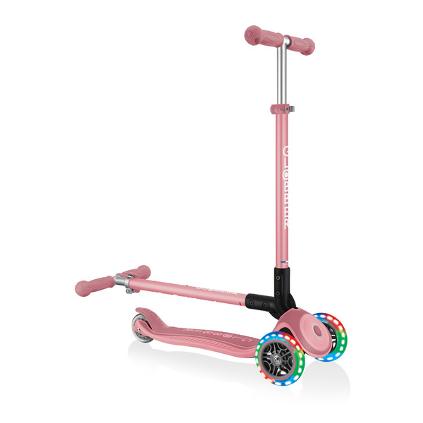 Hulajnoga 3-kołowa Globber Primo Foldable Plus Lights Pastel Pink 439-210