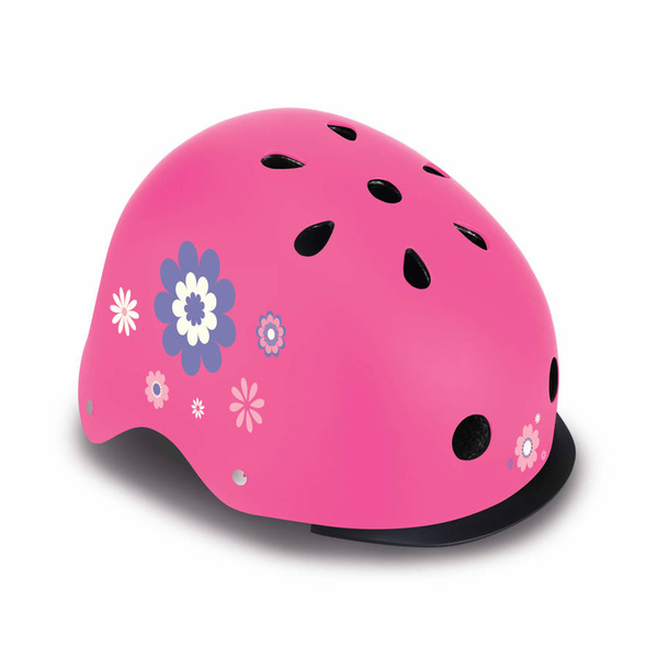 Kask dziecięcy Globber Elite Lights / Deep Pink - Flower 507-110-2
