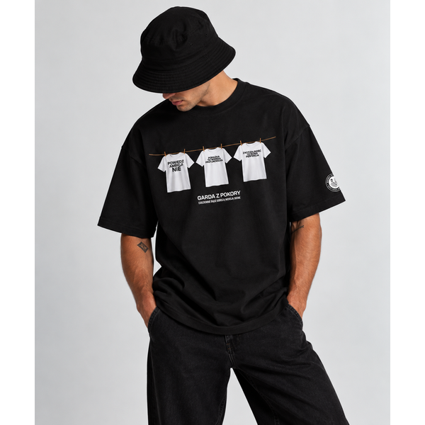 TETRYCY 'KOSZULKI' - t-shirt oversize czarny
