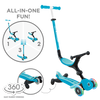 3w1 hulajnoga z siedziskiem jeździk Globber GO-UP Active Lights 360 / Aqua 749-300