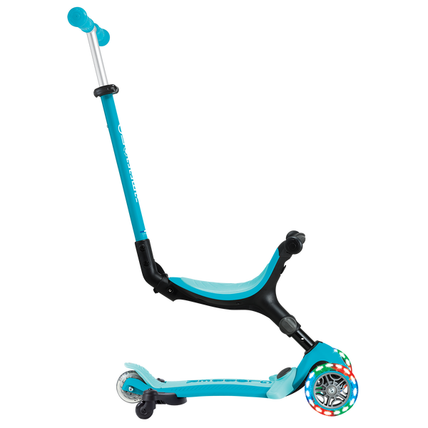 3w1 hulajnoga z siedziskiem jeździk Globber GO-UP Active Lights 360 / Aqua 749-300
