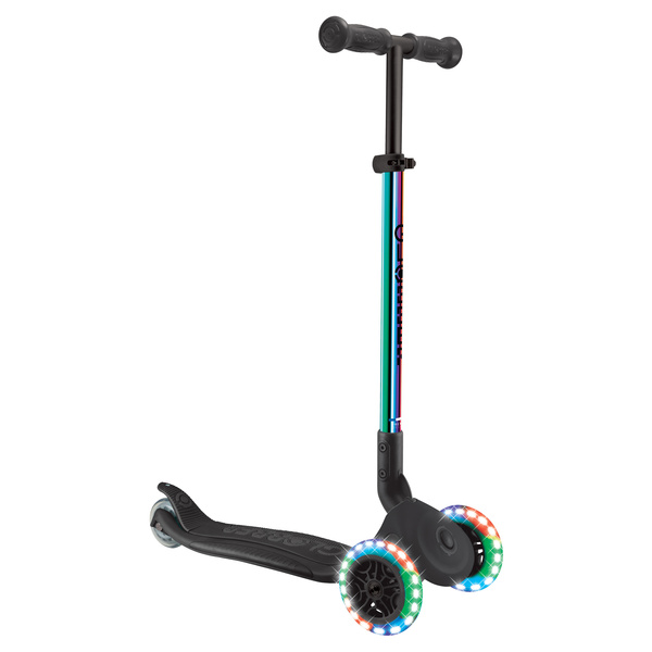 Hulajnoga trójkołowa Globber PRIMO FOLDABLE LIGHTS Neo Chrome (432-401-4)
