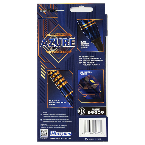 Rzutki Harrows AZURE softip