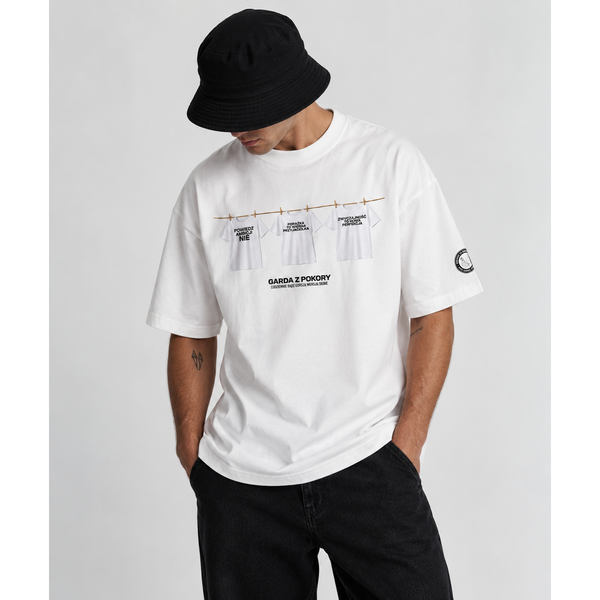 TETRYCY'KOSZULKI' - t-shirt oversize biały