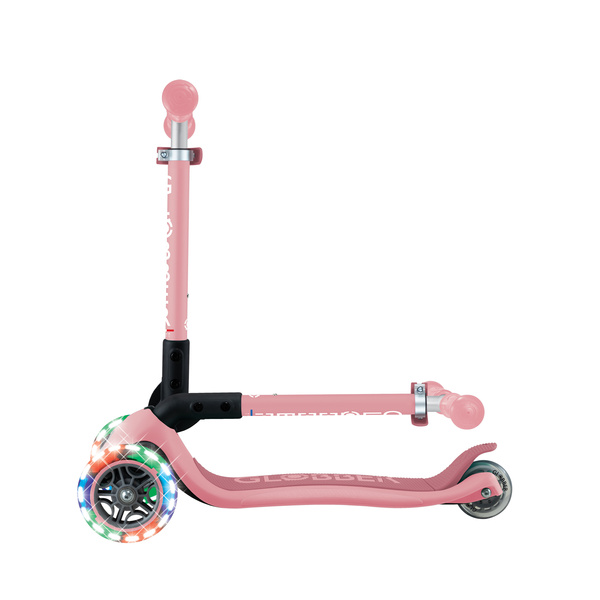 Hulajnoga trójkołowa Globber JUNIOR FOLDABLE LIGHTS Pastel Pink (437-311-3)