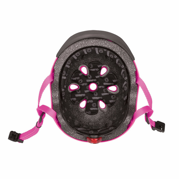 Kask dziecięcy Globber Elite Lights / Deep Pink - Flower 507-110-2