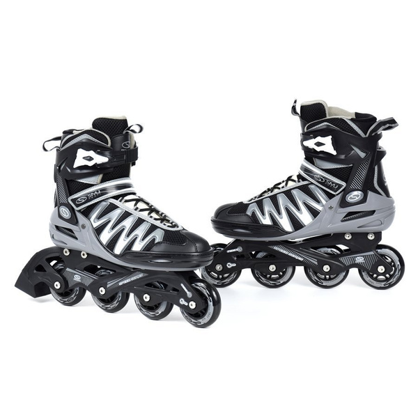 Rolki rekreacyjne SMJ sport PW-150N męskie szare 76 mm ABEC-5