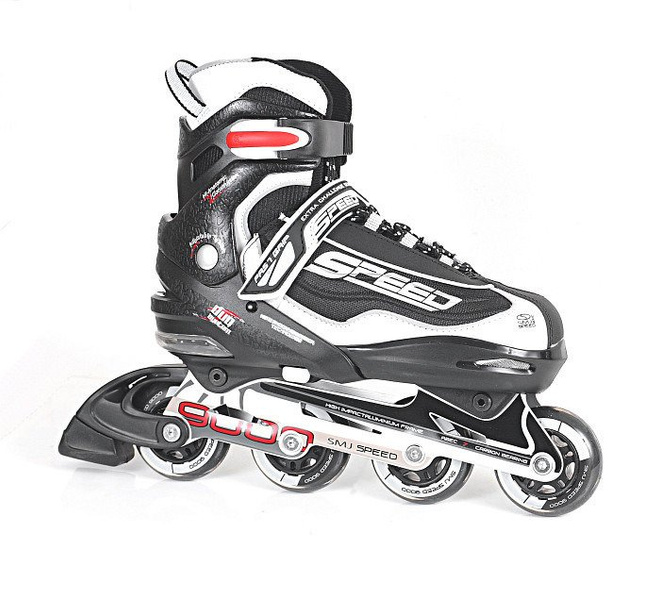 Rolki regulowane Smj Sport 090A czarne ABEC-7