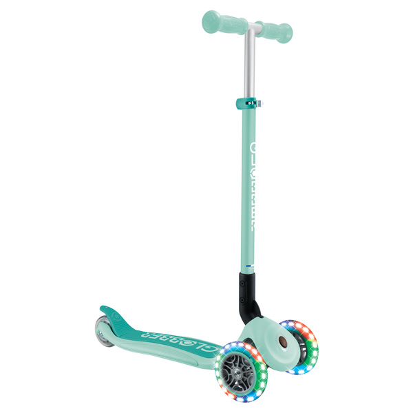 Hulajnoga trójkołowa Globber PRIMO FOLDABLE LIGHTS Mint (432-611-4)