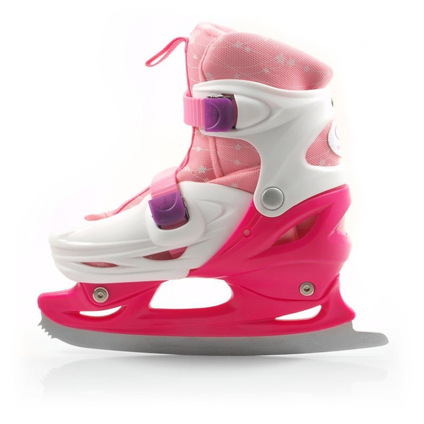 Łyżwy figurowe regulowane CRK41 gwiazdki pink