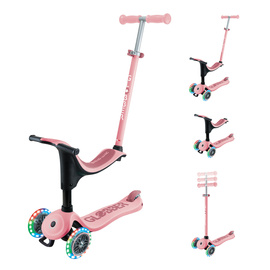 Hulajnoga z siedziskiem jeździk Globber GO-UP Sporty Lights / Pastel Pink 452-710-4 S