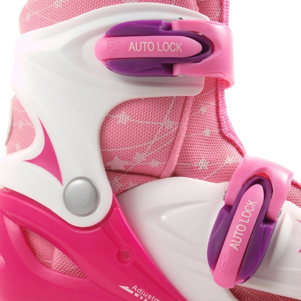 Łyżwy figurowe regulowane CRK41 gwiazdki pink