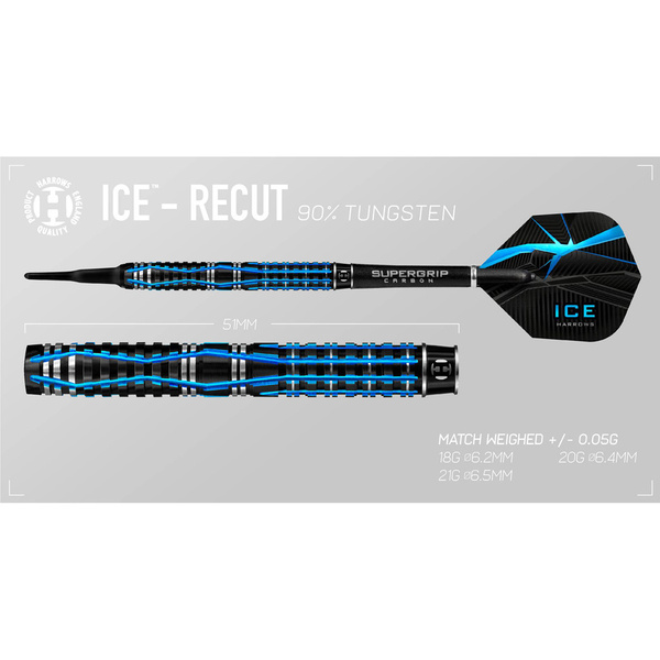 Rzutki Harrows ICE Recut 90% Softip