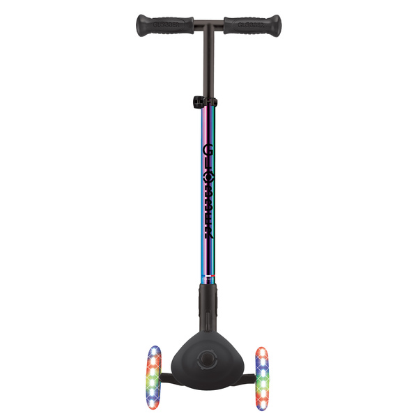 Hulajnoga trójkołowa Globber PRIMO FOLDABLE LIGHTS Neo Chrome (432-401-4)