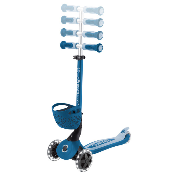 Hulajnoga trójkołowa z siedziskiem jeździk GO•UP BABY 360 LIGHTS (844-100)