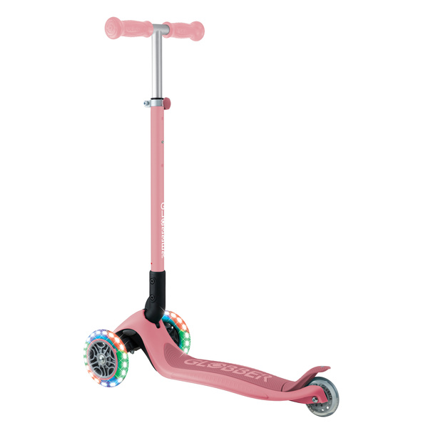 Hulajnoga trójkołowa Globber PRIMO FOLDABLE LIGHTS Pastel Pink (432-611-4)