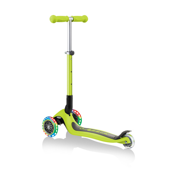 Hulajnoga 3-kołowa Globber Junior Foldable Lights / Lime Green 437-106