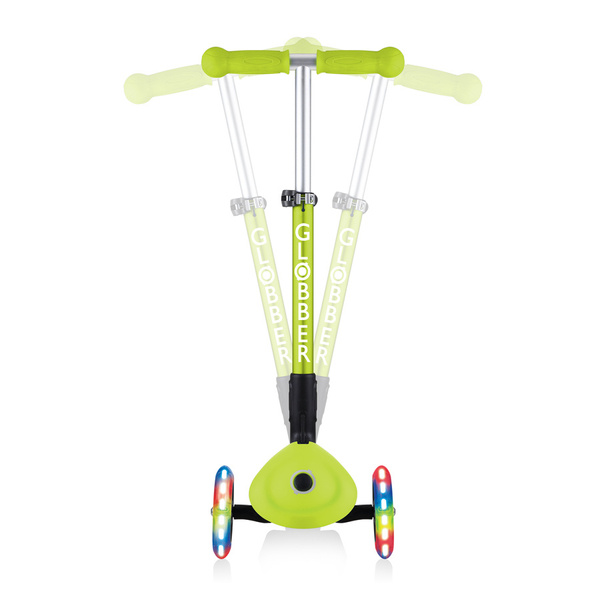 Hulajnoga 3-kołowa Globber Junior Foldable Lights / Lime Green 437-106