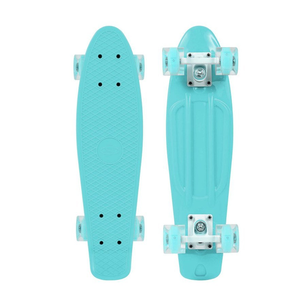 Deskorolka fiszka SMJ sport BS-2206PL Mint świecące kółka LED
