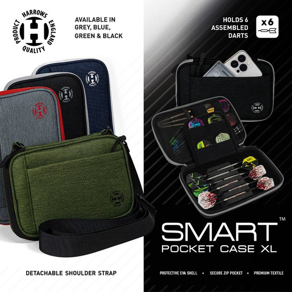 Pokrowiec na rzutki Harrows SMART CASE 6 XL green/black
