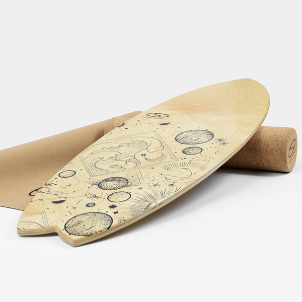 Trickboard balance zestaw do ćwiczeń równoważnych deska + wałek + mata SMJ sport YG027