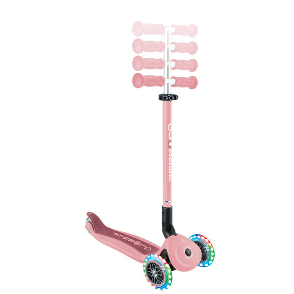 3w1 hulajnoga z siedziskiem jeździk Globber GO-UP Active Lights 360 / Pastel Pink 749-310
