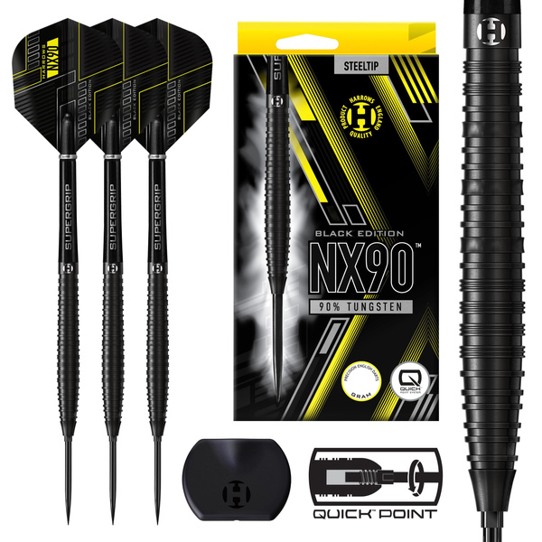 Rzutki Harrows NX-90 Black Edition QP 90% steeltip