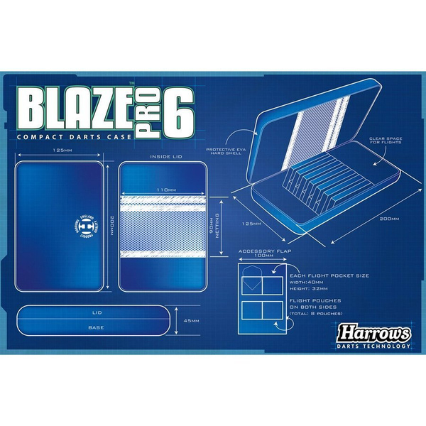 Pokrowiec na rzutki Harrows BLAZE PRO 6 Case