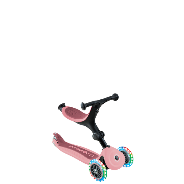 3w1 hulajnoga z siedziskiem jeździk Globber GO-UP Active Lights 360 / Pastel Pink 749-310