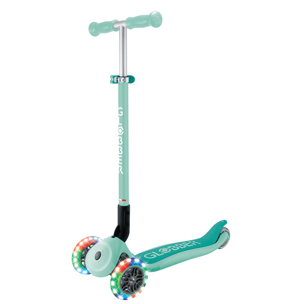 Hulajnoga trójkołowa Globber PRIMO FOLDABLE LIGHTS Mint (432-611-4)