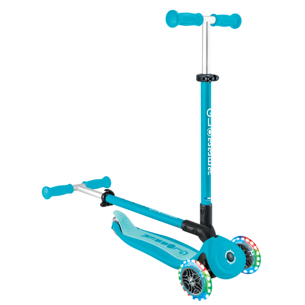 3w1 hulajnoga z siedziskiem jeździk Globber GO-UP Active Lights 360 / Aqua 749-300