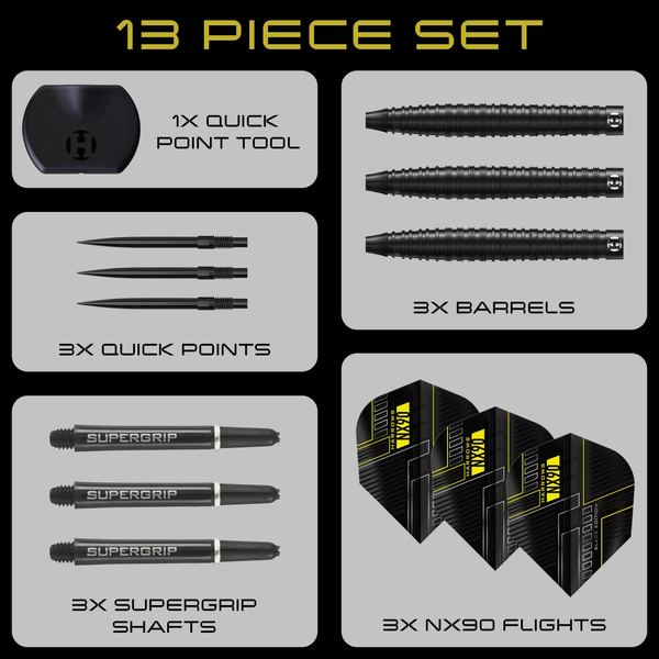 Rzutki Harrows NX-90 Black Edition QP 90% steeltip