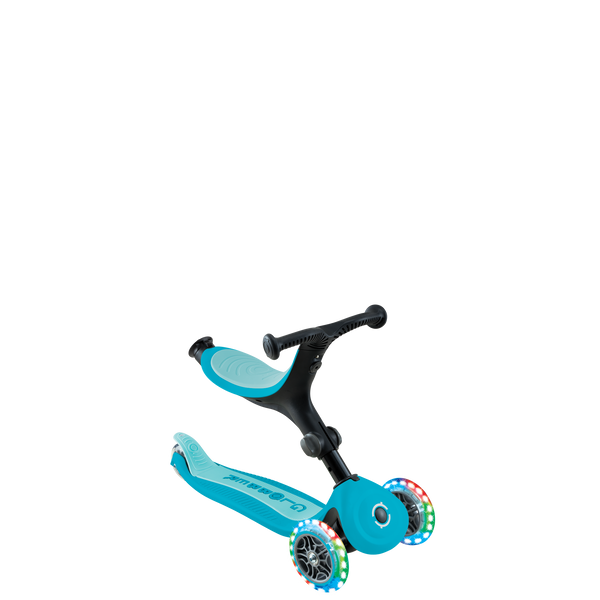 3w1 hulajnoga z siedziskiem jeździk Globber GO-UP Active Lights 360 / Aqua 749-300