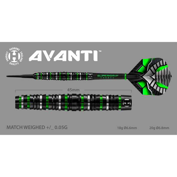 Rzutki Harrows Avanti 90% Softip